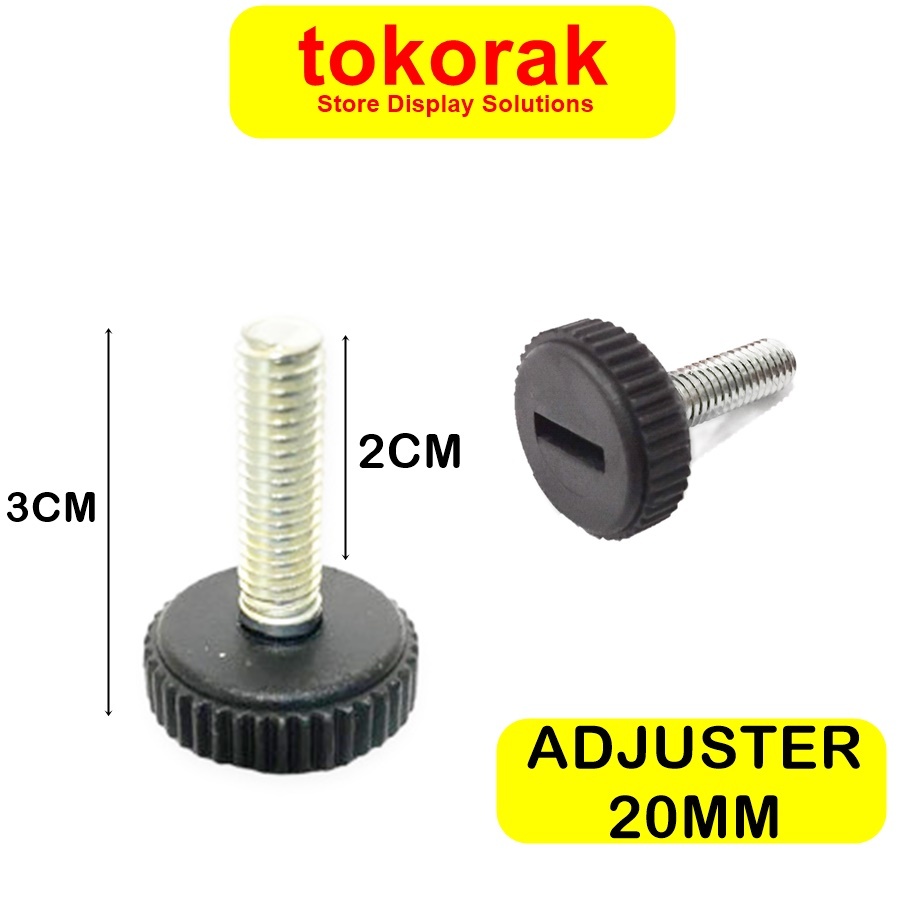 STABIL KAKI KURSI 20 MM ADJUSTER 20MM DRAT M6 ADJUSTER KAKI MEJA ALAS KAKI KURSI ALAS KAKI MEJA