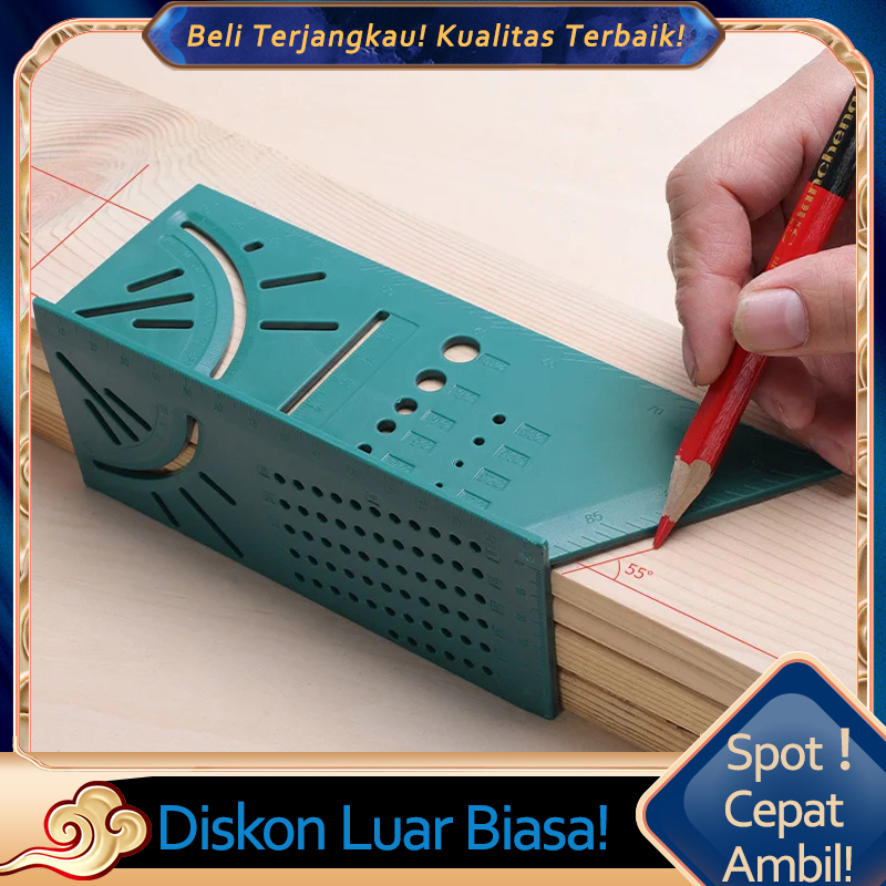 

CKS15 Penggaris Mark Measuring Gauge T-Type Ruler 90 Degree/Penggaris Penggaris Kayu
