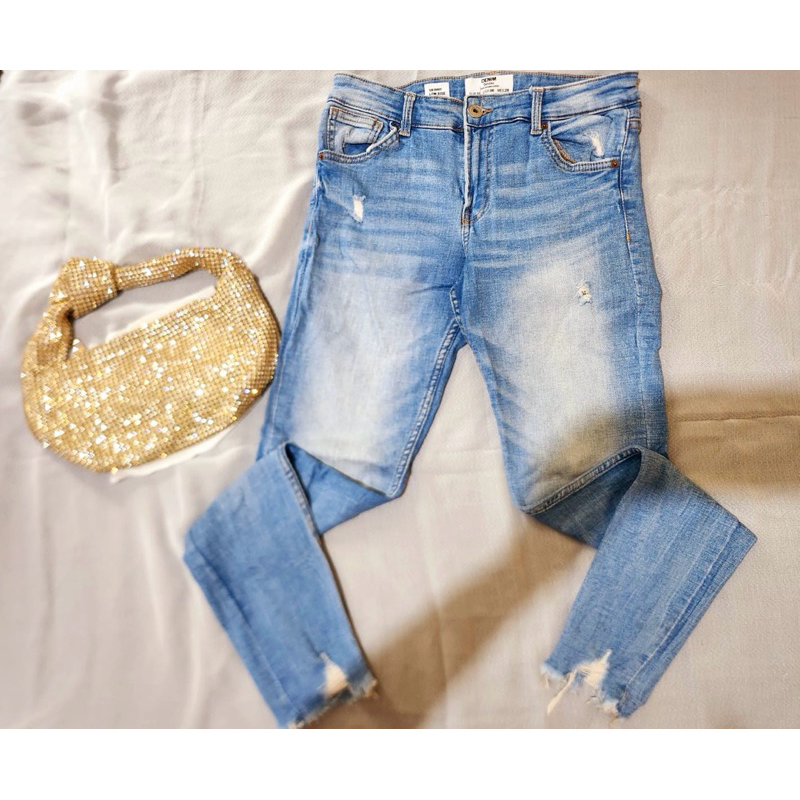 BERSHKA JEANS SKINNY LOW RISE