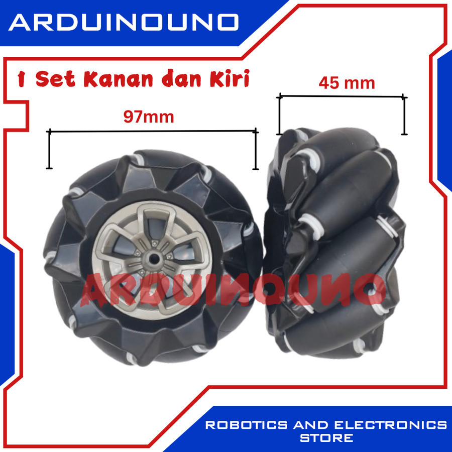 1set Mecanum Wheel 97mm Omni Wheel for AGV Smart Robot Black Mecanum Wheel 97 mm