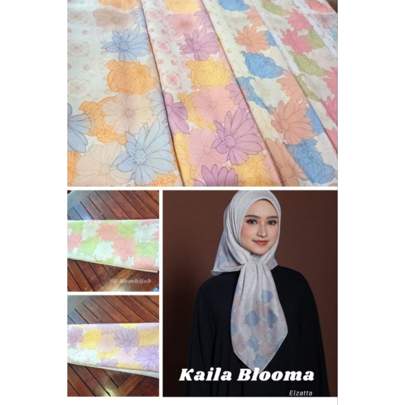 Kaila Blooma hijab segi empat Elzatta