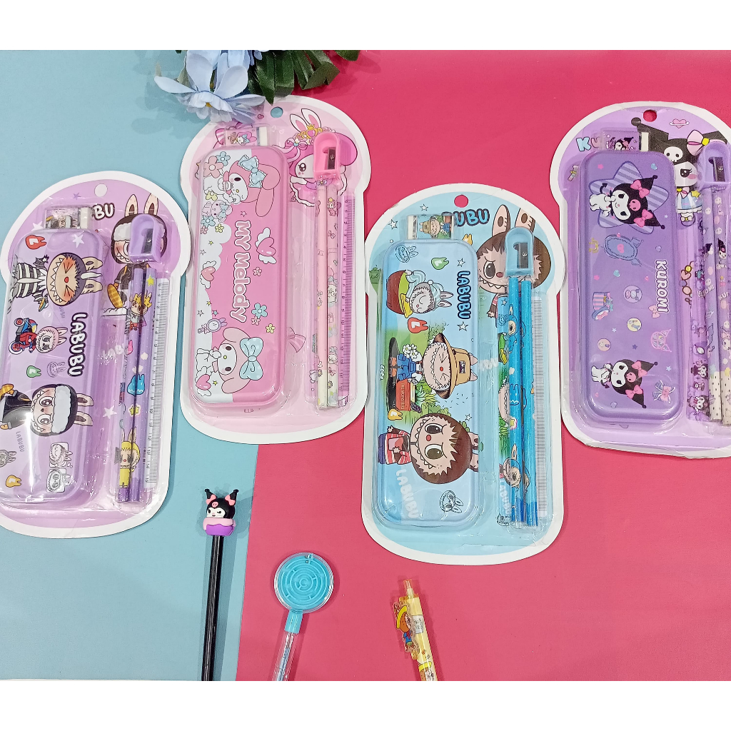 

COD Stationary Set 6in1 Karakter / Paket Alat Tulis / Set Alat Tulis Sekolah Karakter / TEPAK + PENSIL