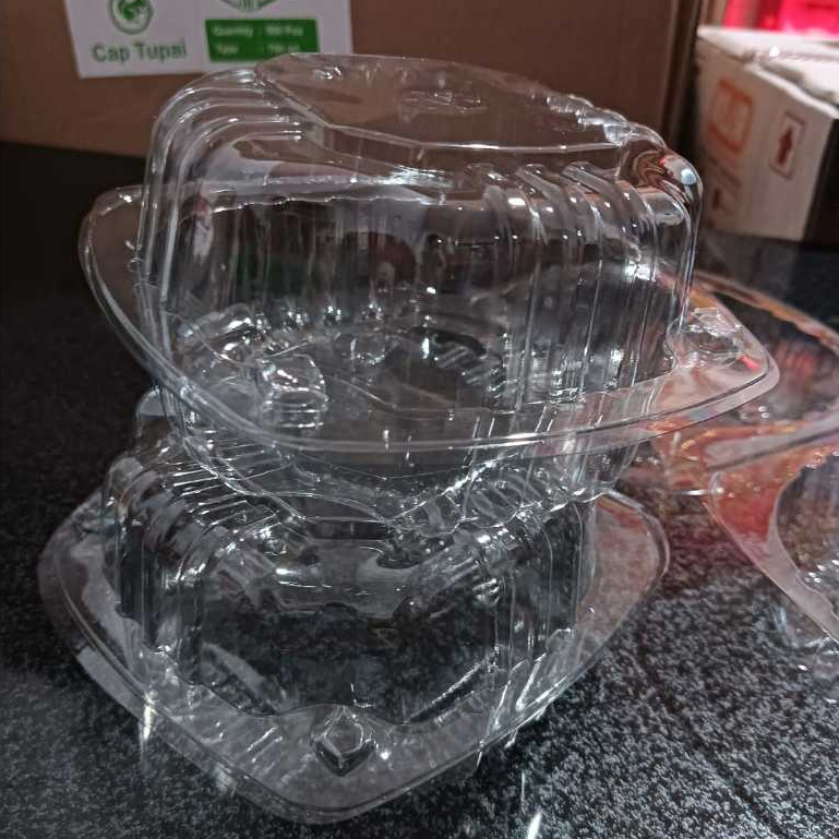 Mika Burger Bening isi 50 pcs / Tempat Burger / Mika Roti Burger Hamburger / Mika Plastik Hamberger