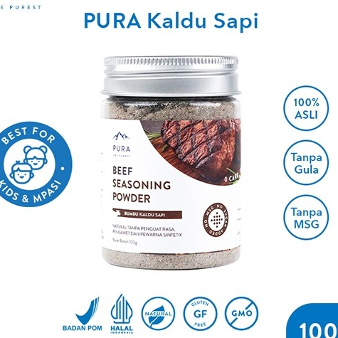 

Pura Kaldu Asli | Bumbu Kaldu Sapi (100gr) - Beef Seasoning Powder - Kaldu Mpasi - BB Booster - No Msg - No Gula - Kaldu Serbaguna - Kaldu Bayi - Kaldu Sapi Pura