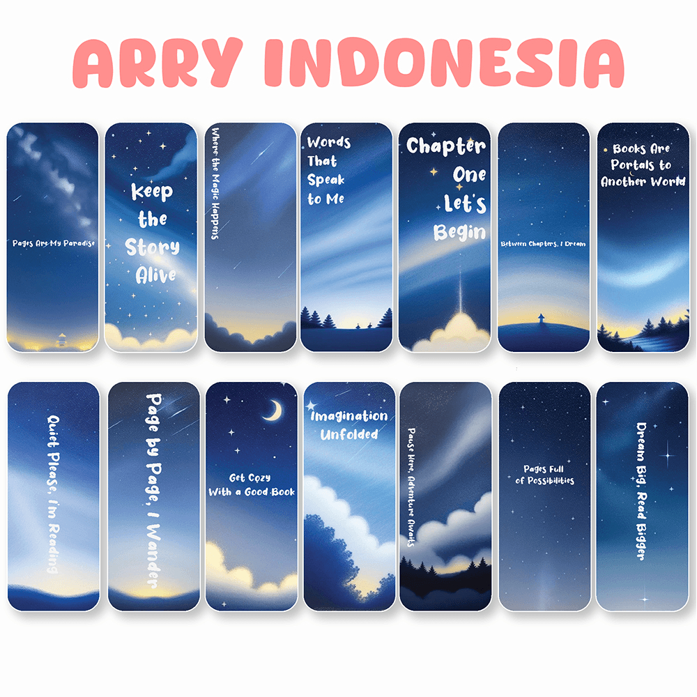 

1 PACK ( ISI 14) BOOKMARK/ PEMBATAS BUKU/BOOKMARKS/ 1SISI