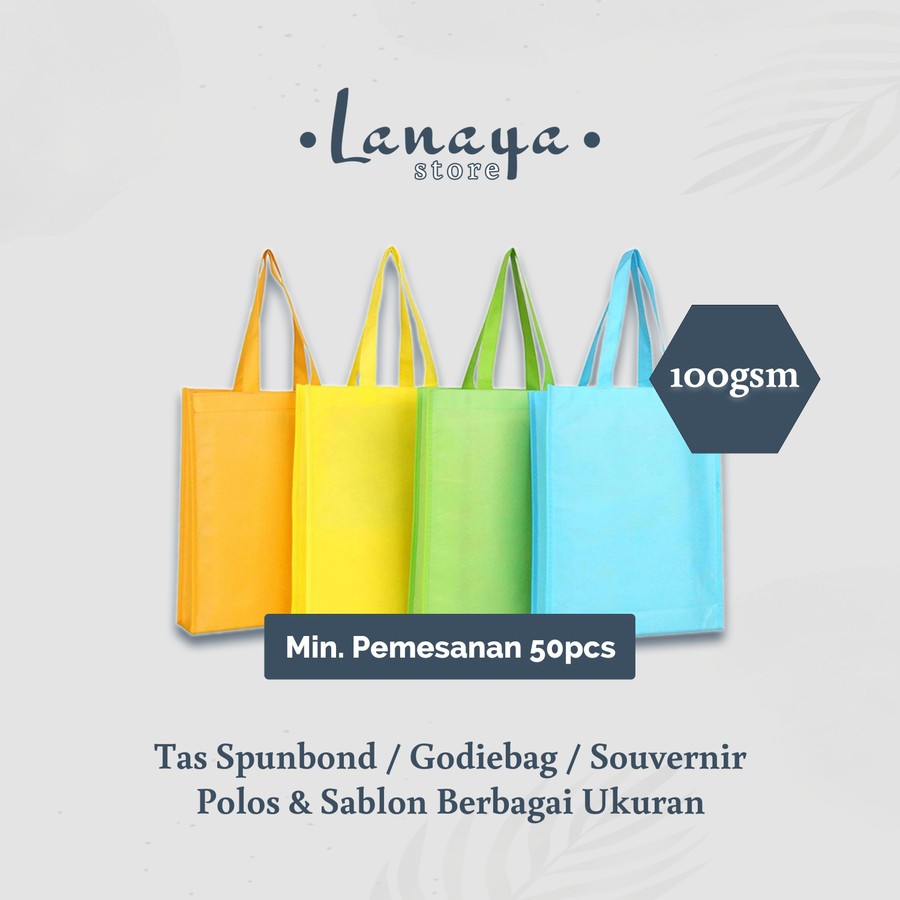 

MASSAL I Tas Spunbond 100gsm/Goodie Bag/Souvenir | Polos Sablon Berbagai Ukuran