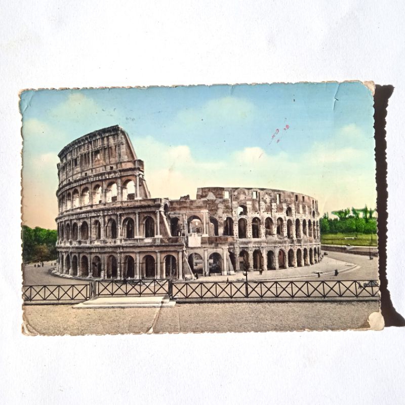 

Antik Kartu Pos Eropa Italia Roma Flavios Amphiteatre of Colosseum Tua