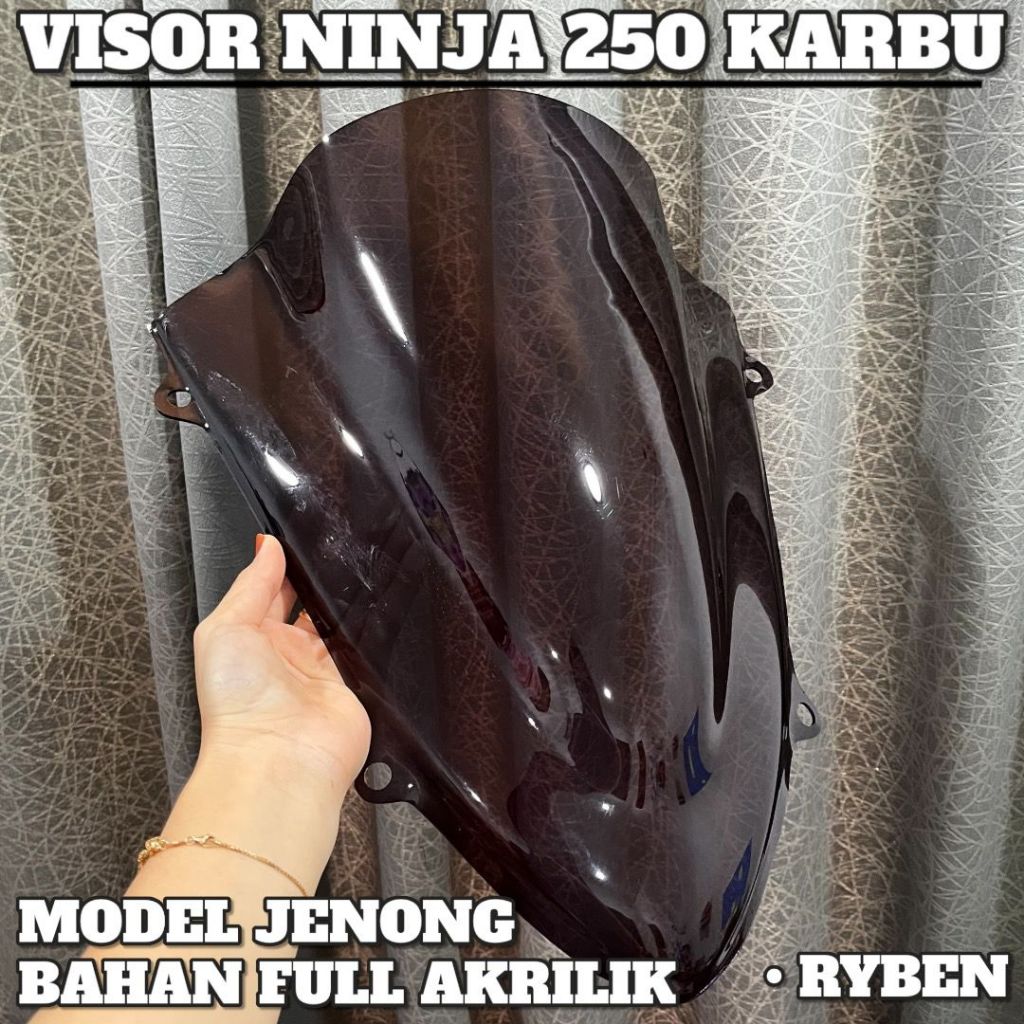 VISOR WINDSHIELD NINJA 250 KARBU VISOR NINJA 250 KARBU VISOR NINJA 250 MODEL JENONG ZM55