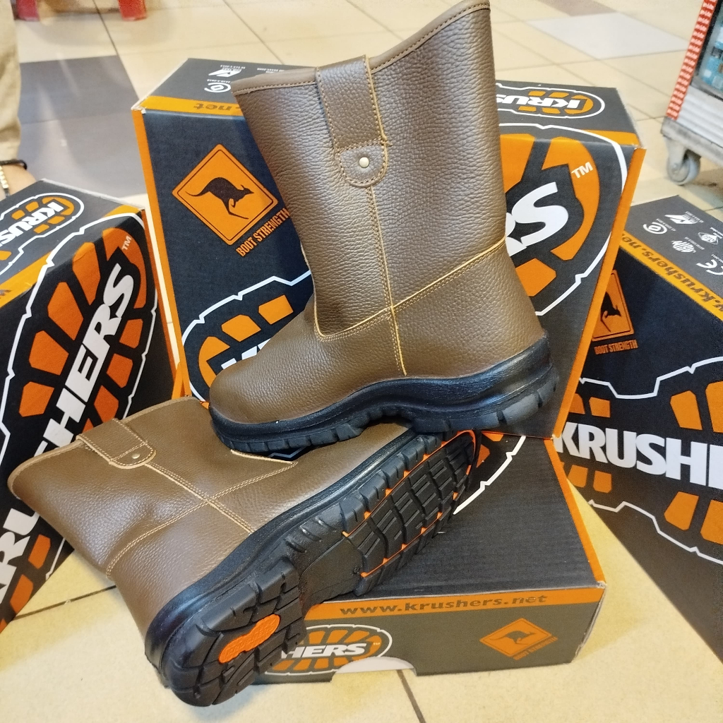 SEPATU SAFETY KRUSHER TEXAS BROWN / SAFETY SHOES KRUSHER PROMO