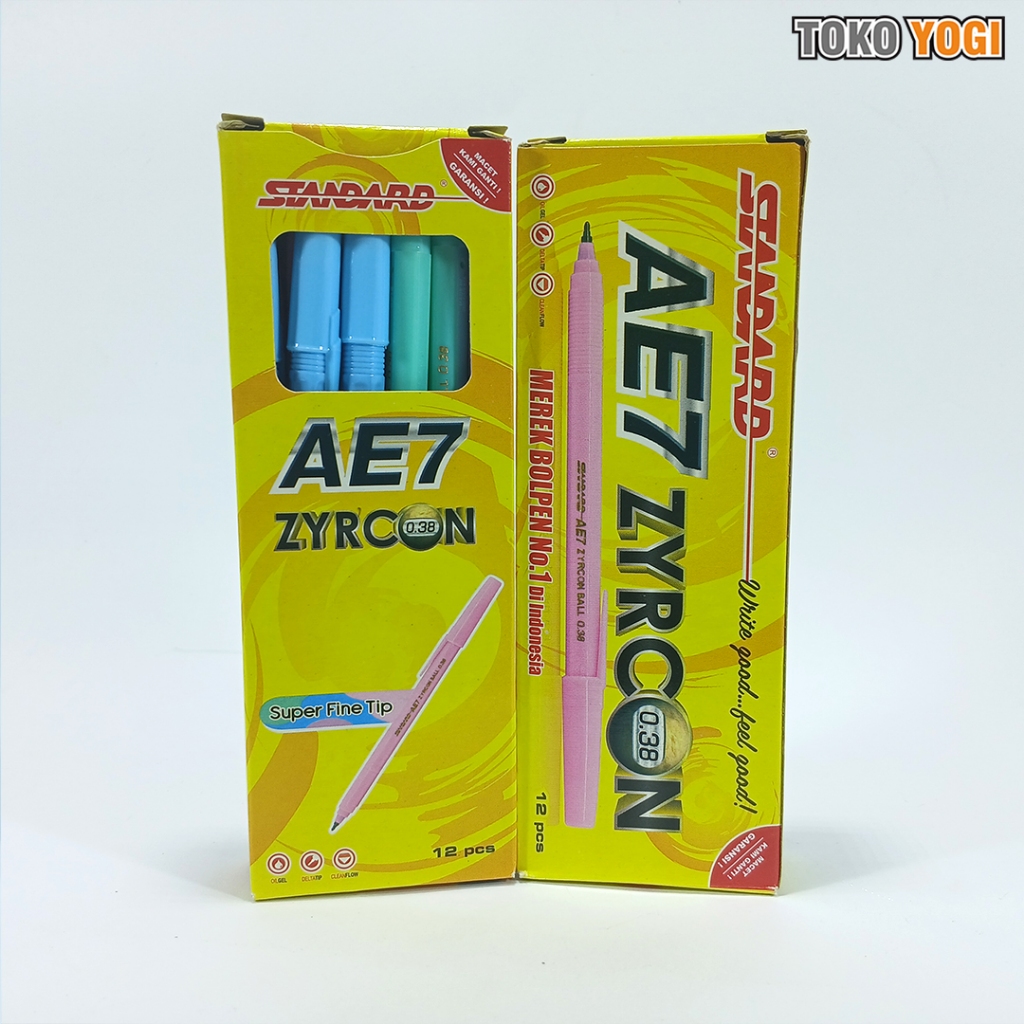 

STANDARD BALLPOINT PEN ZYRCON 0.38 TINTA HITAM ( 1 PACK = 12 PCS)