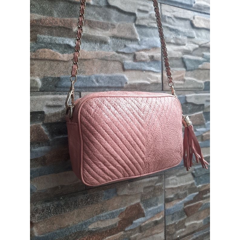 Slingbag Rantai Pink NICOLE ARBENNI - TAS PRELOVED BRANDED ORIGINAL