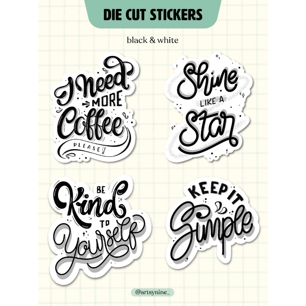 

HAND LETTERING STICKERS DIE CUT VOL.2