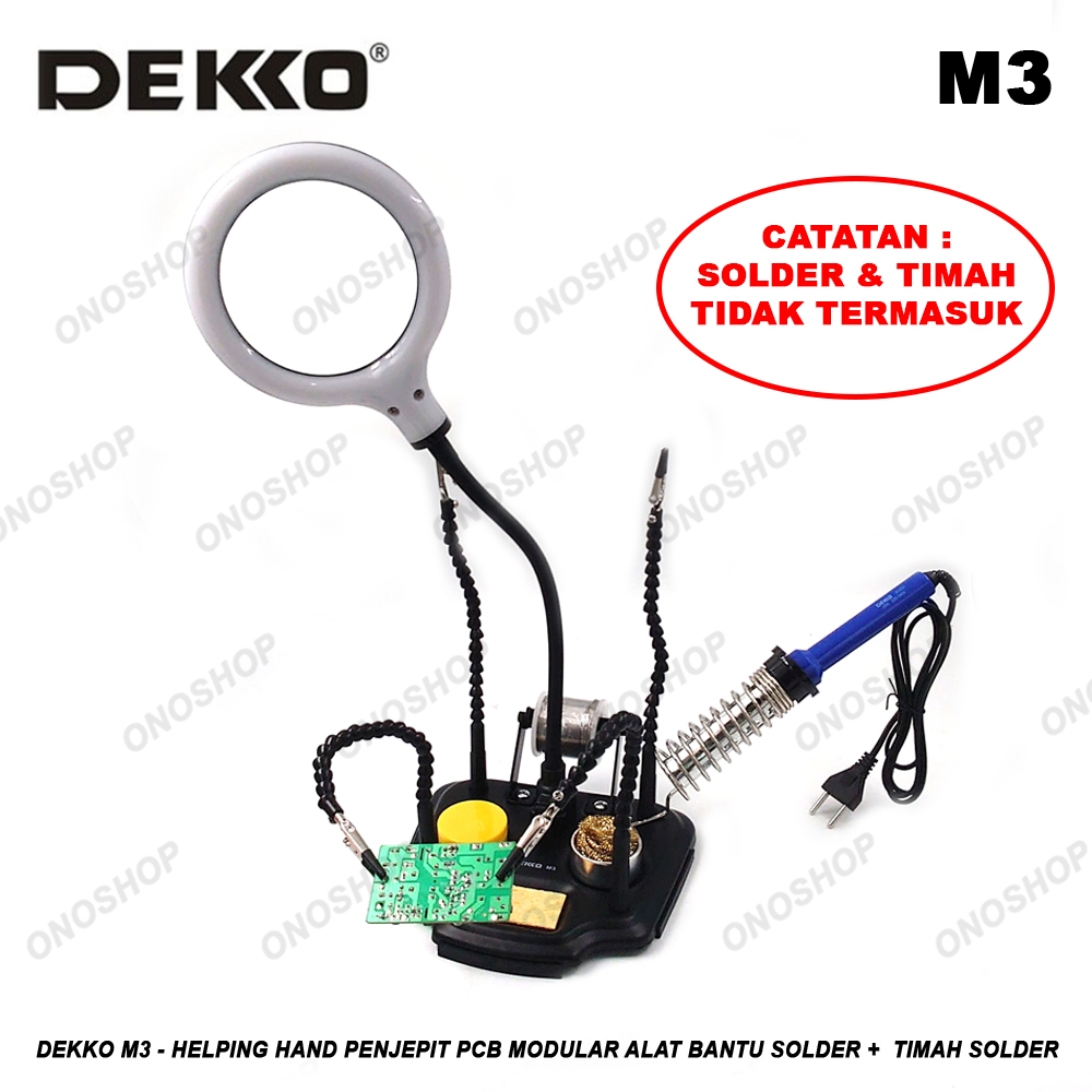Dekko M3 - Helping Hand Penjepit PCB Modular Alat Bantu Solder + Timah Holder