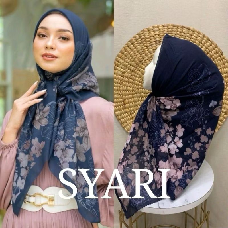 [1058] Segi Empat Denay Jumbo | Hijab Syar'i | Kerudung Voal