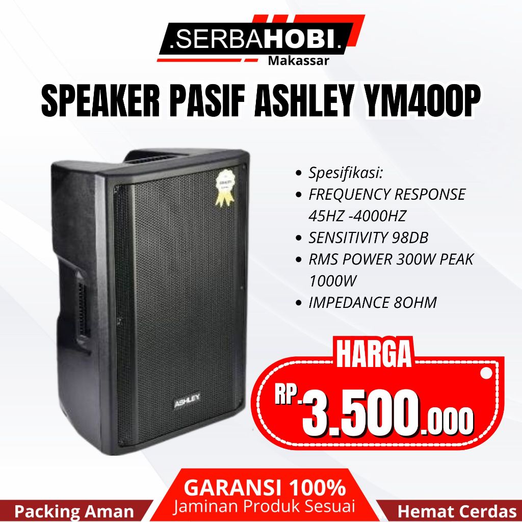 SPEAKER PASIF ASHLEY YM400P 15 INCH ORIGINAL ASHLEY