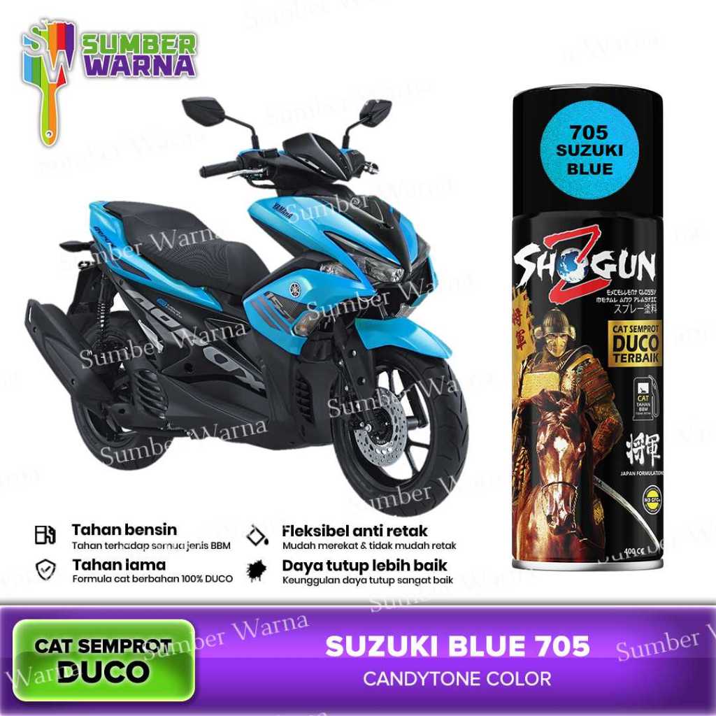 Cat Semprot Pilox Pilok Shogun Z Paint Pylox Duco Suzuki Blue Biru Muda Terang 705