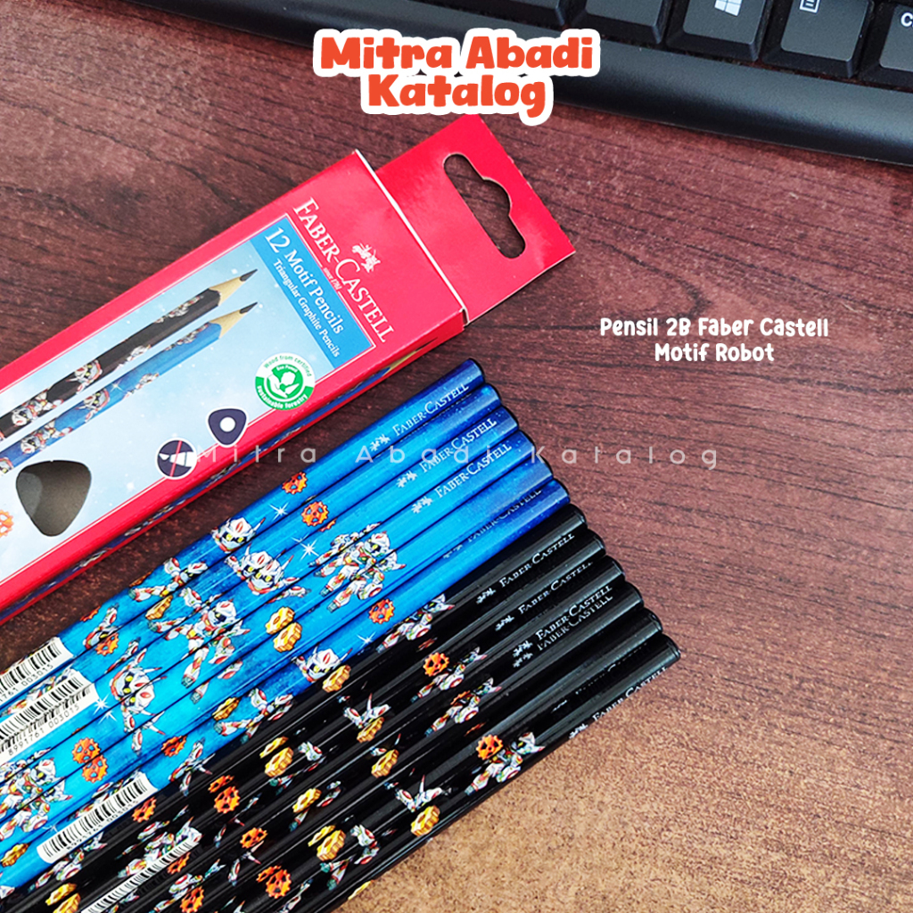 

(3 PCS) PENSIL 2B FABER CASTELL ROBOT 118373 / ORIGINAL PENCIL KAYU PENA MENULIS GRAPHITE MENGGAMBAR SKET SKETCH ANAK ALAT TULIS SEKOLAH KULIAH ATK KANTOR STATIONERY MURAH LENGKAP / MITRA ABADI KATALOG JOGJA