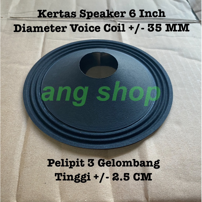 Kertas Speaker 6 Inch FullRange Coil Besar 35Mm Impor