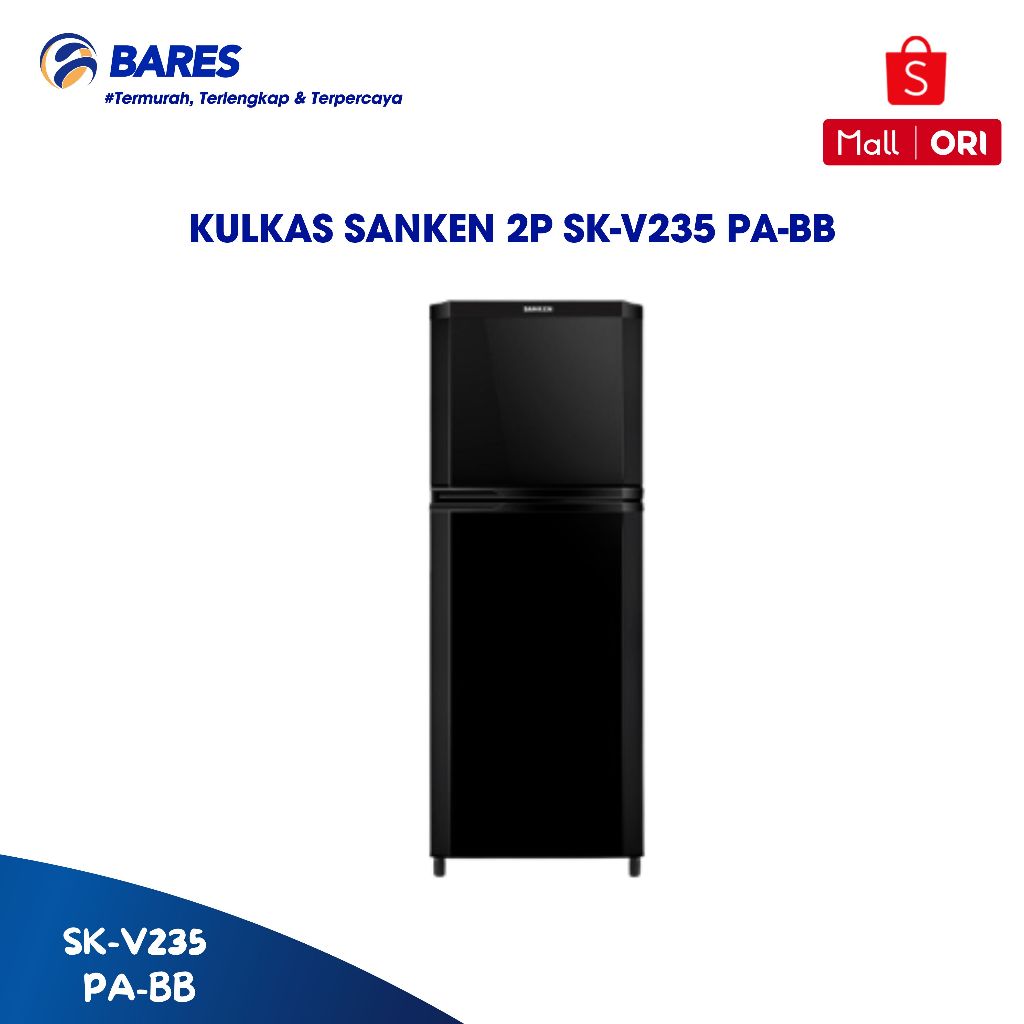 Sanken Kulkas 2 Pintu SK-V235A-BB / SK-V235 / SKV 235