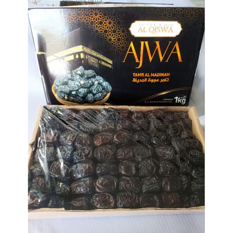 

Kurma Ajwa Al Qiswa 1kg | Oleh-oleh Haji dan umroh | gift
