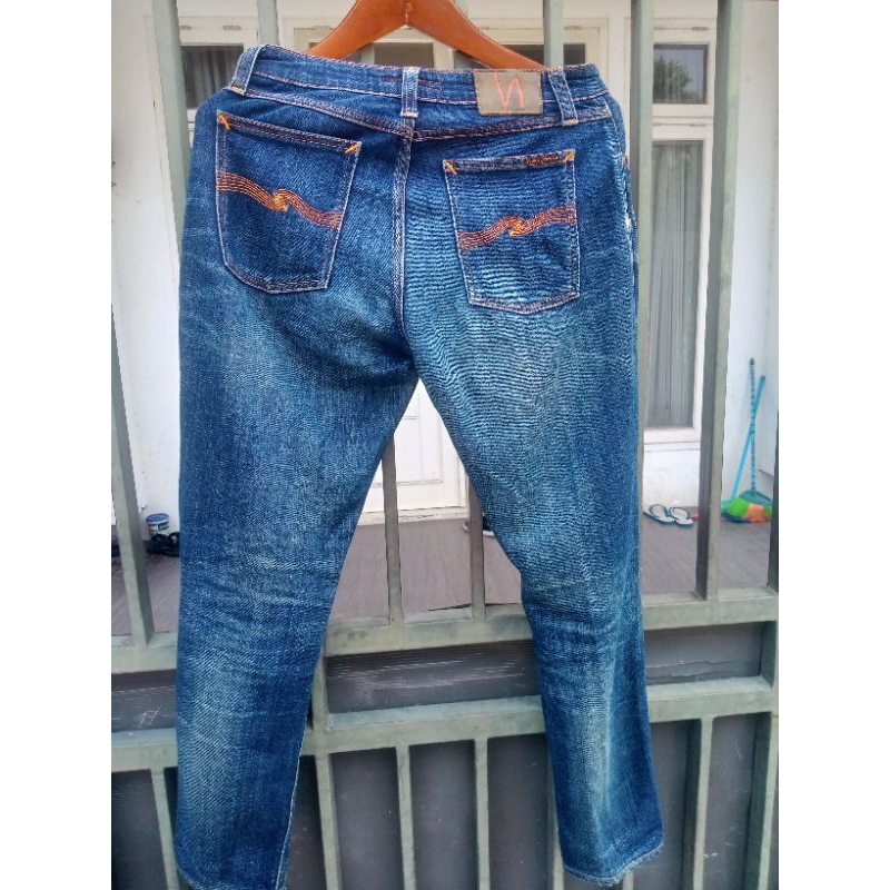 thrifting jeans nudie jeans size 30 original second