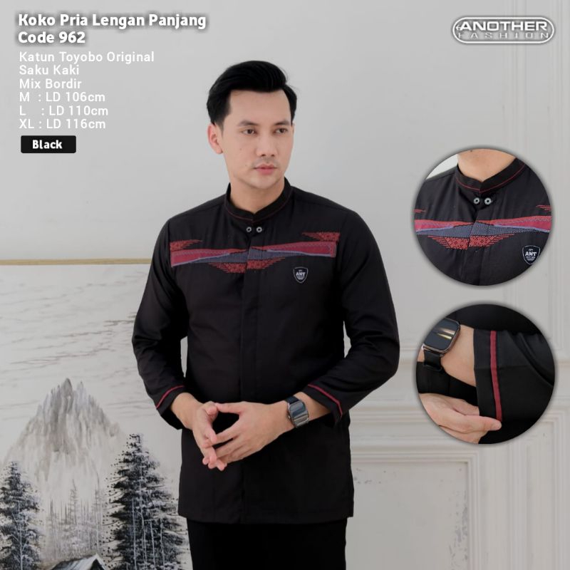 Another Fashion Koko Pria Lengan Panjang Code 962