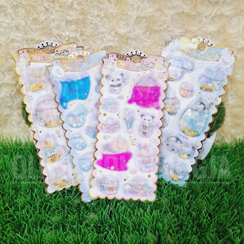

Sticker 3D Air Sequin Penguin Panda Bear Anjing Laut Sticker Timbul Air Sequin Animal