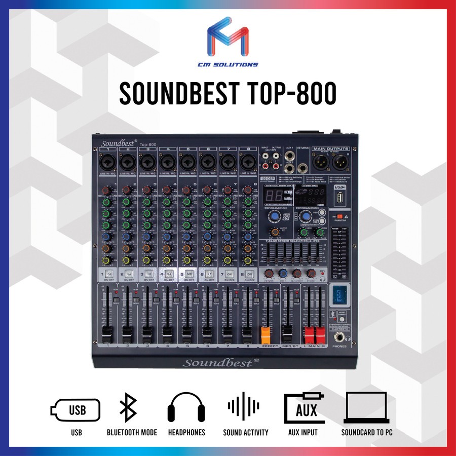 Mixer Soundbest TOP 800 TOP800 8 Channel