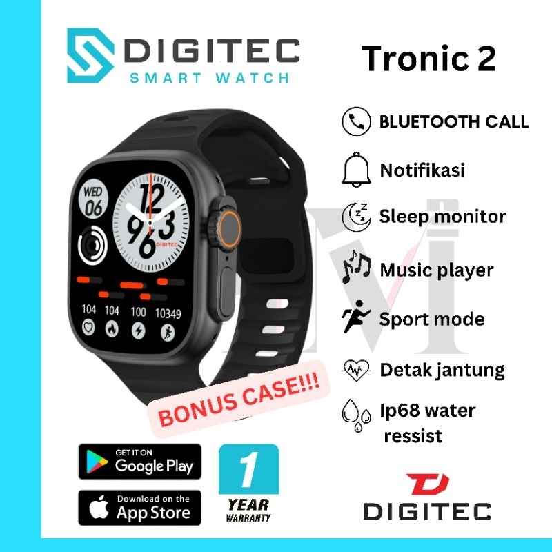 Digitec Smart Watch Tronic 2 Jam Tangan Smartwatch Original Detak Jantung Olahraga