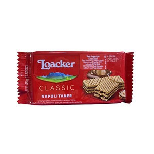 

Biskuit, Kue, & Wafer Loacker 45gr Classic napolitaner Wafer Waffer Import Loker Loacker 45 gram