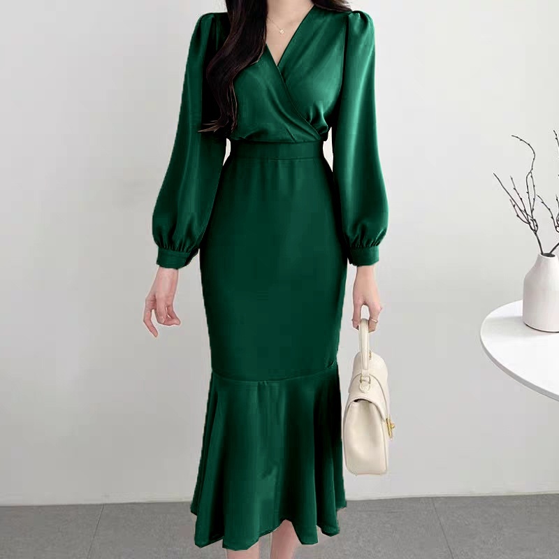 JYACOLLECTION-DRESS NATAL TERBARU-DRESS PANJANG-DRESS REMAJA-DRESS KOREA-GAUN NATAL TERBARU-GAUN PES