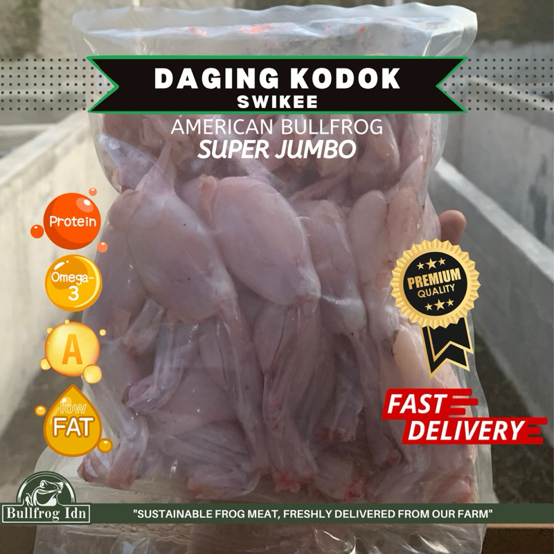 

Daging kodok swikee “American Bullfrog” super jumbo