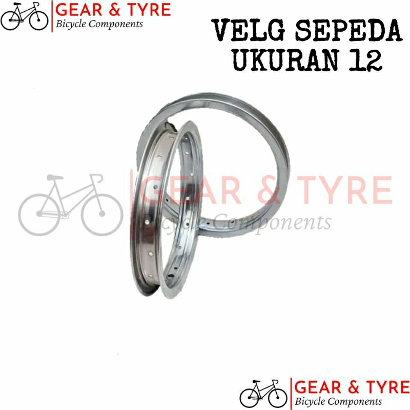 Velg Sepeda 12 Inch / Peleg Sepeda Ukuran 12 / Velg Sepeda Anak Ukuran 12 Almini (Aluminium)