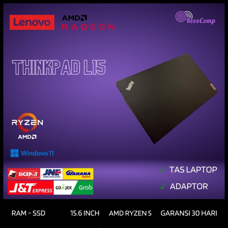 Laptop Lenovo Thinkpad L15 AMD Ryzen 5 Pro 4650u Ram SSD