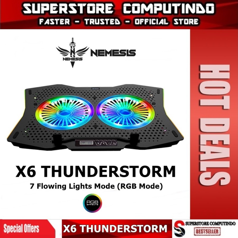 NYK Nemesis Cooling Pad THUNDERSTORM X6 - Cooler Notebook NYK Nemesis X6