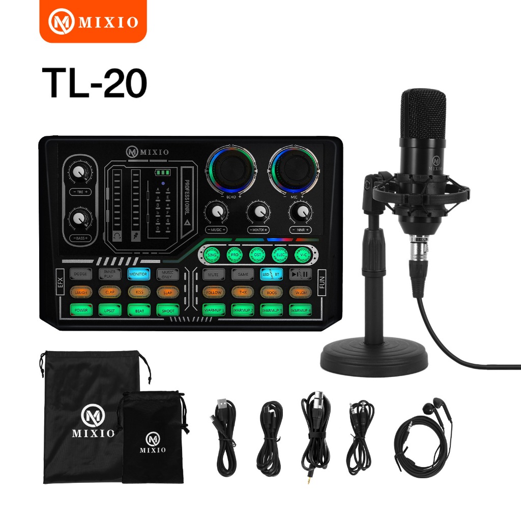 mixio TL-20 Paket Soundcard Mikrofon Live Streaming