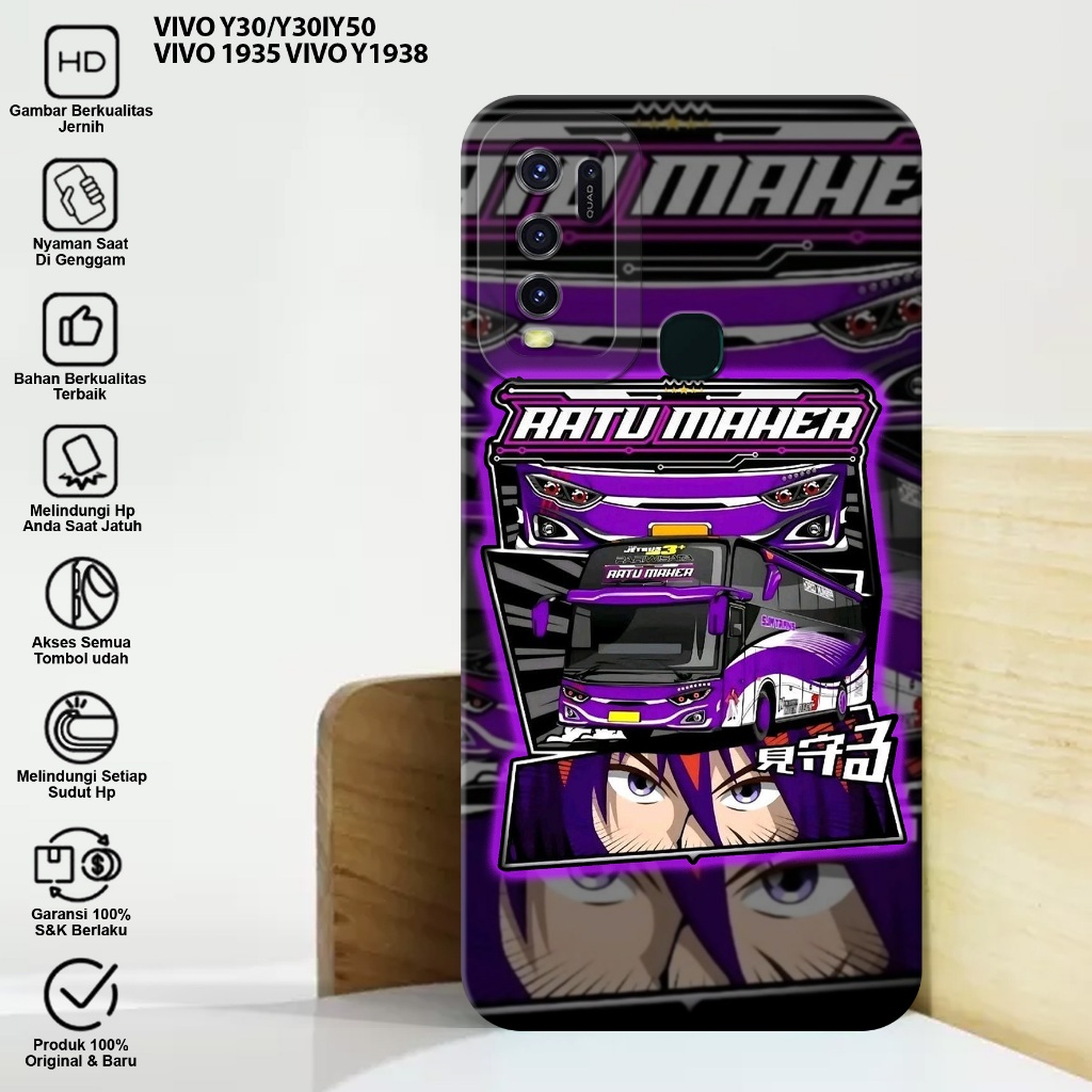 CASE VIVO Y30 Y30I Y50 - Casing Hp Vivo Y30 Y30I Y50 Motif BUS TELOLET - Case Hp Vivo Y30 Y30I Y50 -