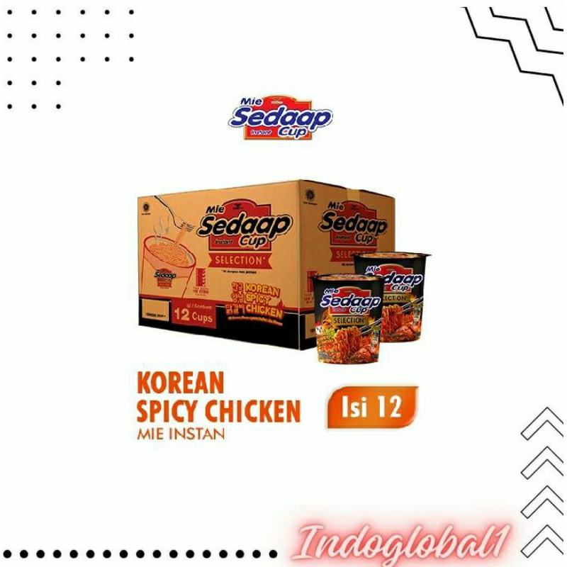 

Sedap Mie Korean Spicy Cup 81g 1 dus (12 pcs)