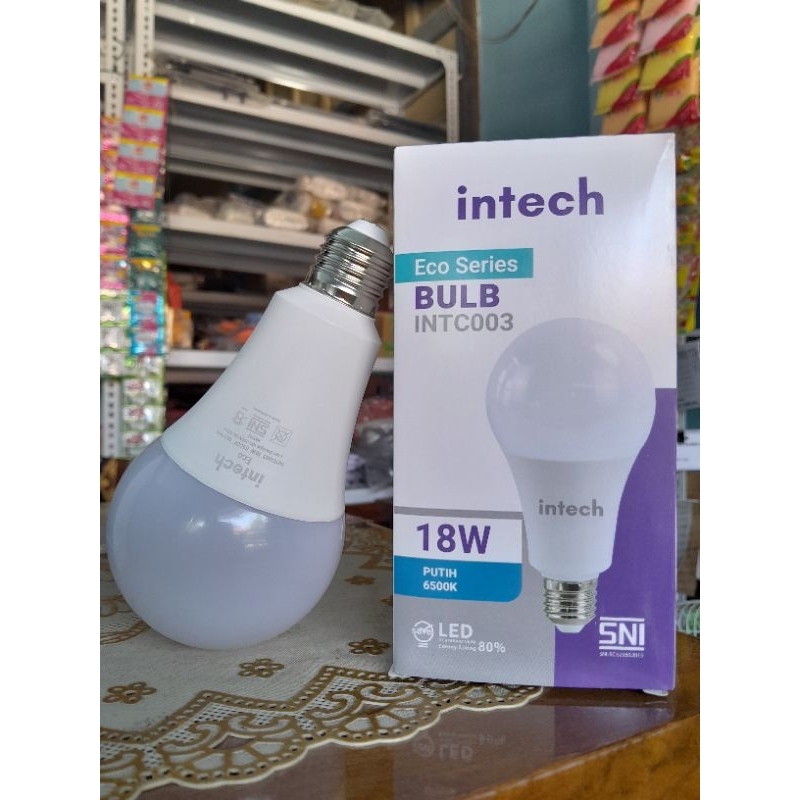 LAMPU RUMAH LAMPU PENERANGAN 18W LAMPU PUTIH TERANG INTECH LAMPU SUPER TERANG