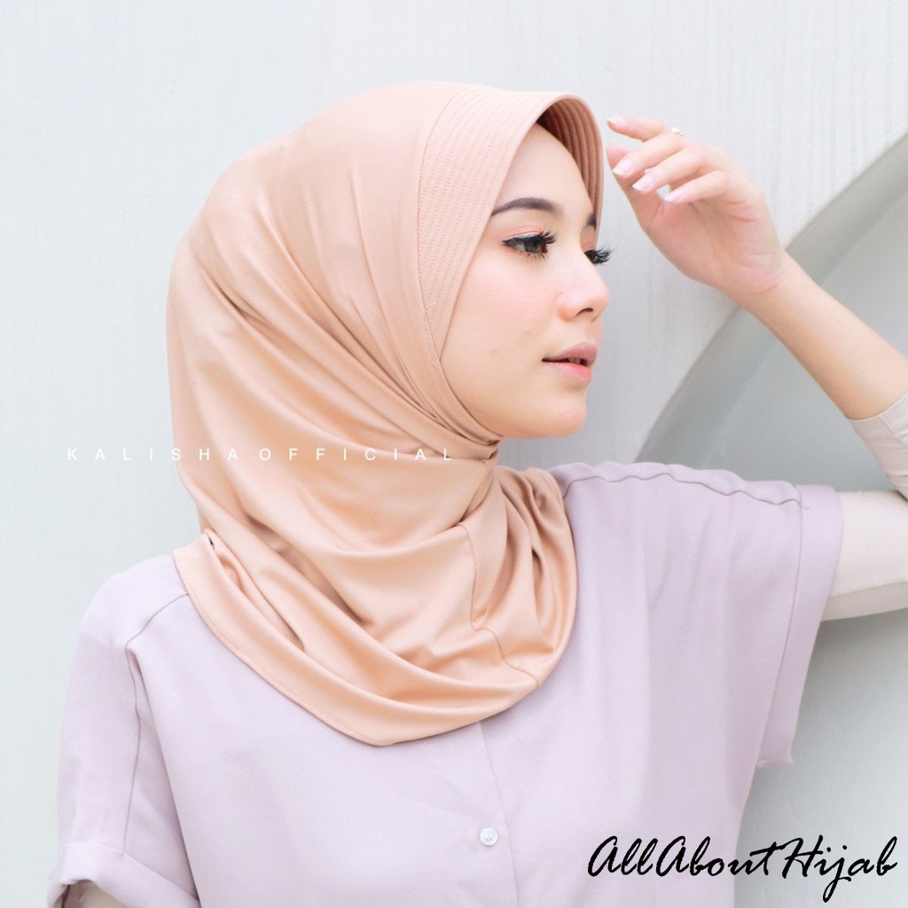 Hijab Sport Bergo Hamidah Adiba Instan Pendek Jersey Premium Pet Antem Olahraga