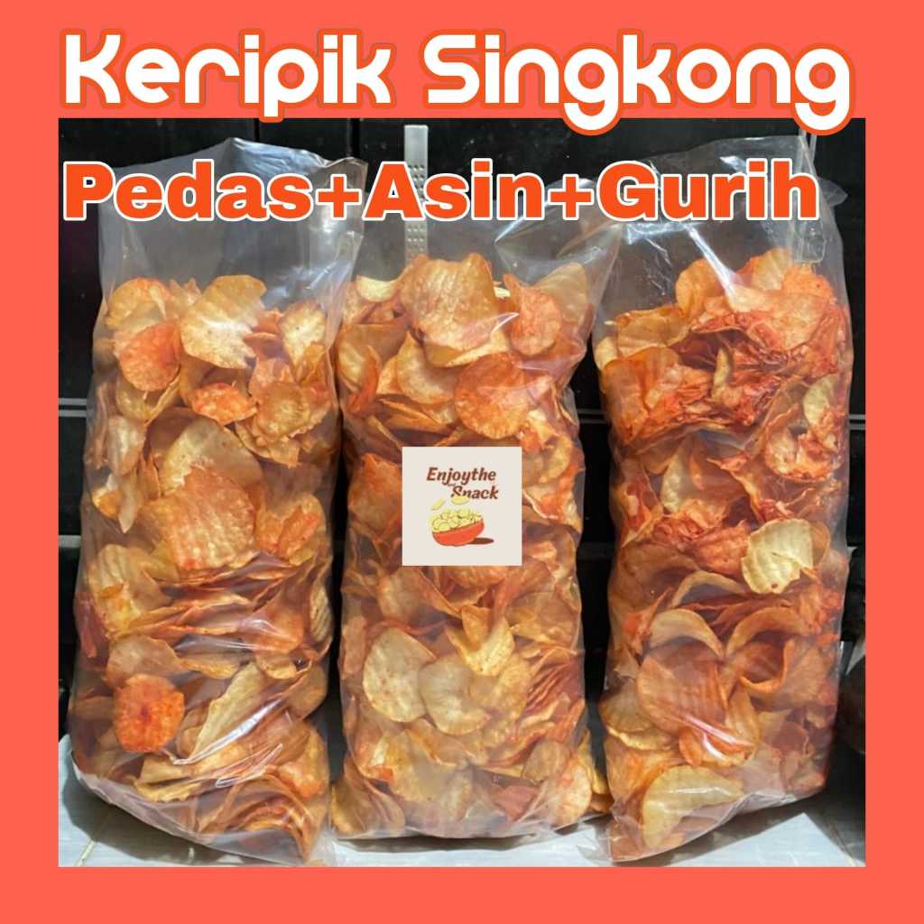 

Keripik Singkong Pedes Gurih Enak 500 Gram