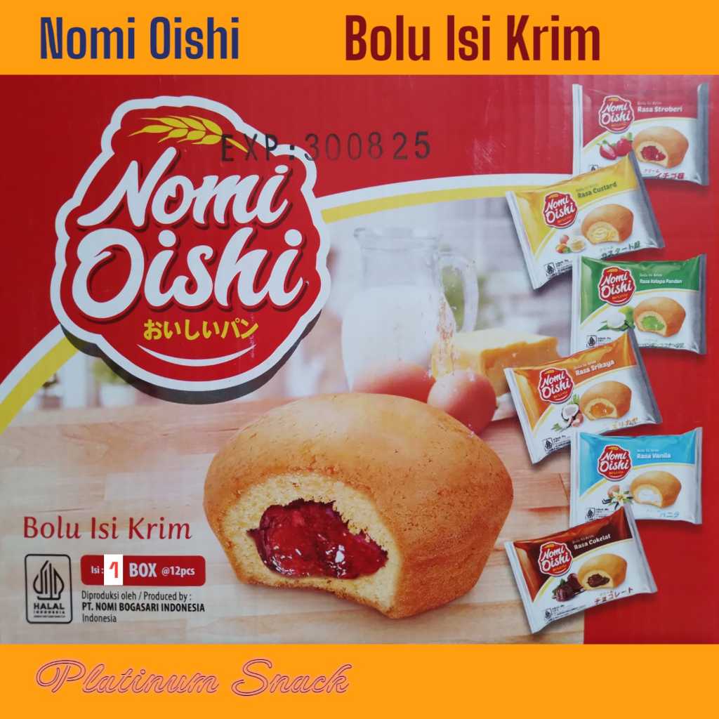 

RB22 Nomi Oishi Bolu Krim Isi 12 Pcs @ 26 Gr