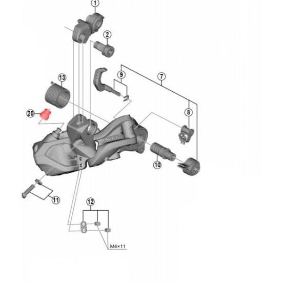 Shimano Rear Derailleur RD XTR M9050 Di2 Boot Cover