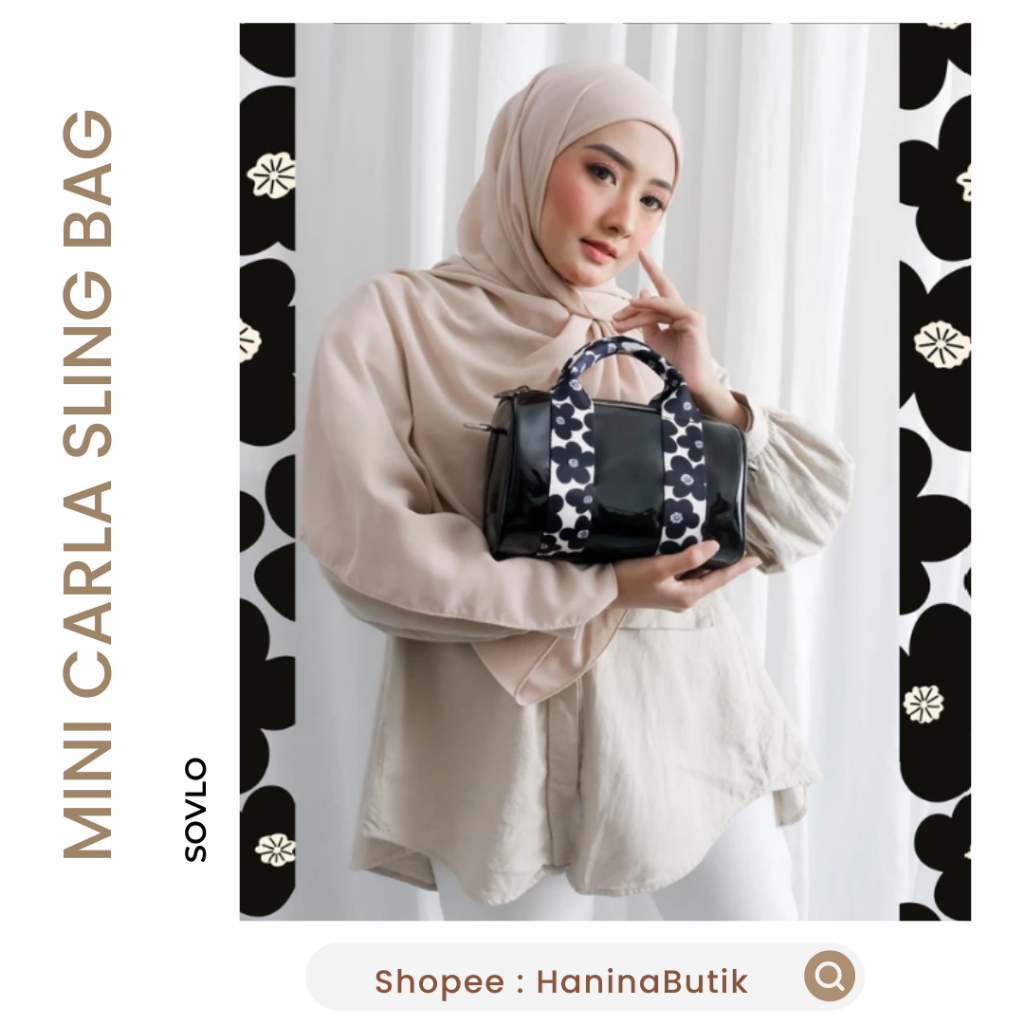 MINI CARLA SLING BAG MONOCHROME by SOVLO | TAS SLING BAG WANITA TAS TRANSPARAN