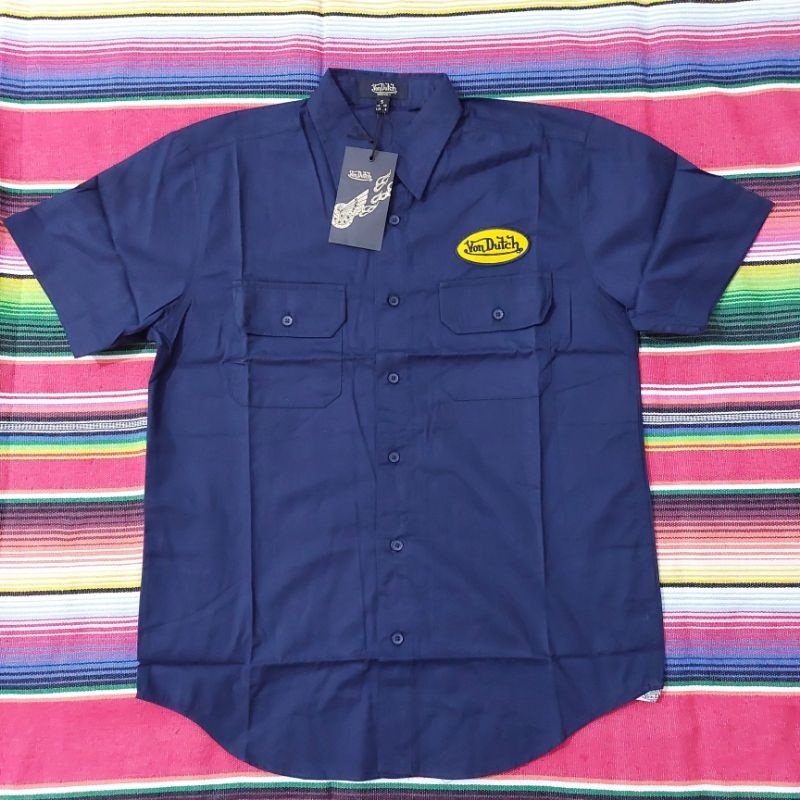 WORKSHIRT - VON DUTCH - S -  NAVY - ORIGINAL