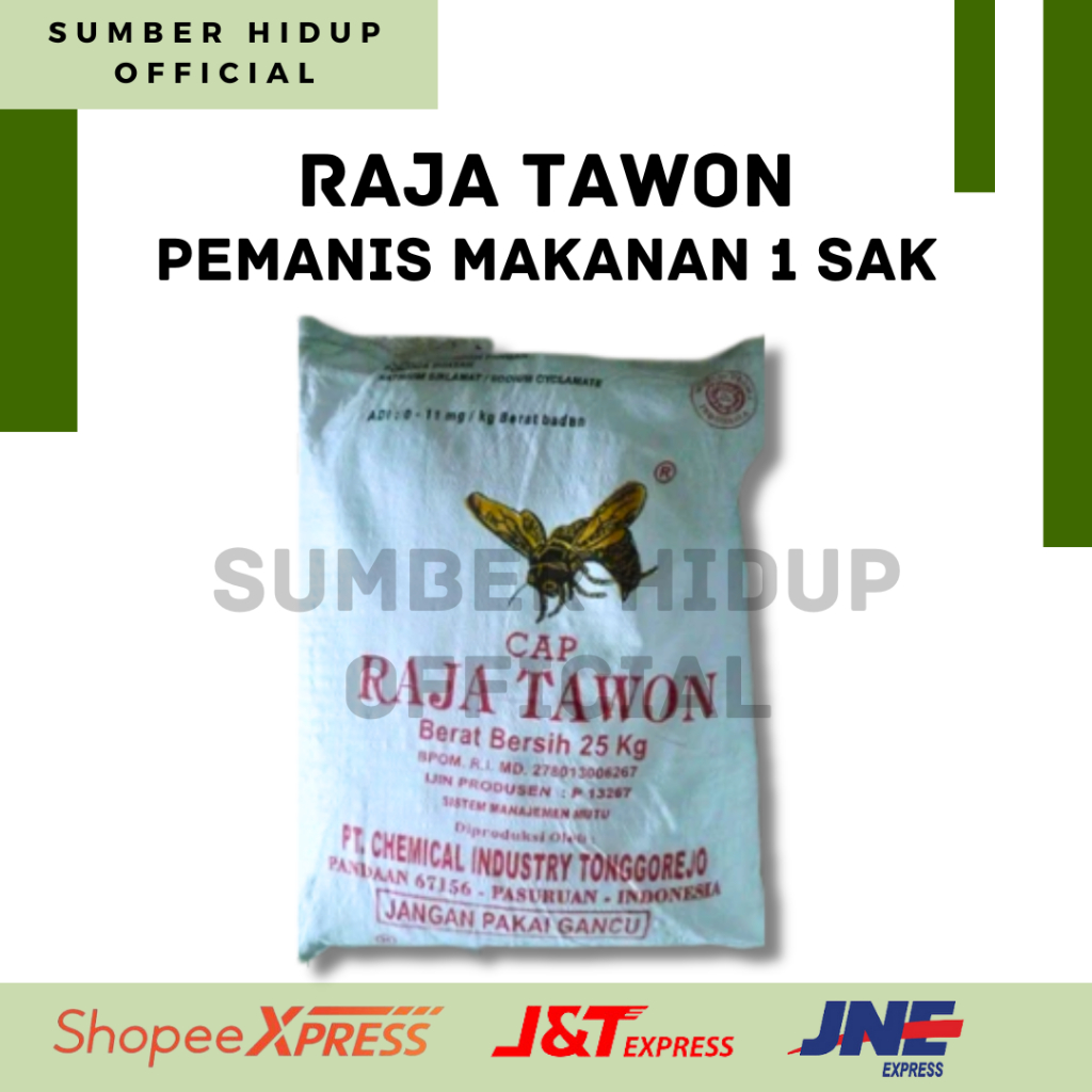 

RAJA TAWON - PEMANIS / GULA JERMAN / GJ 1 KEMASAN 1 SAK 25 KG