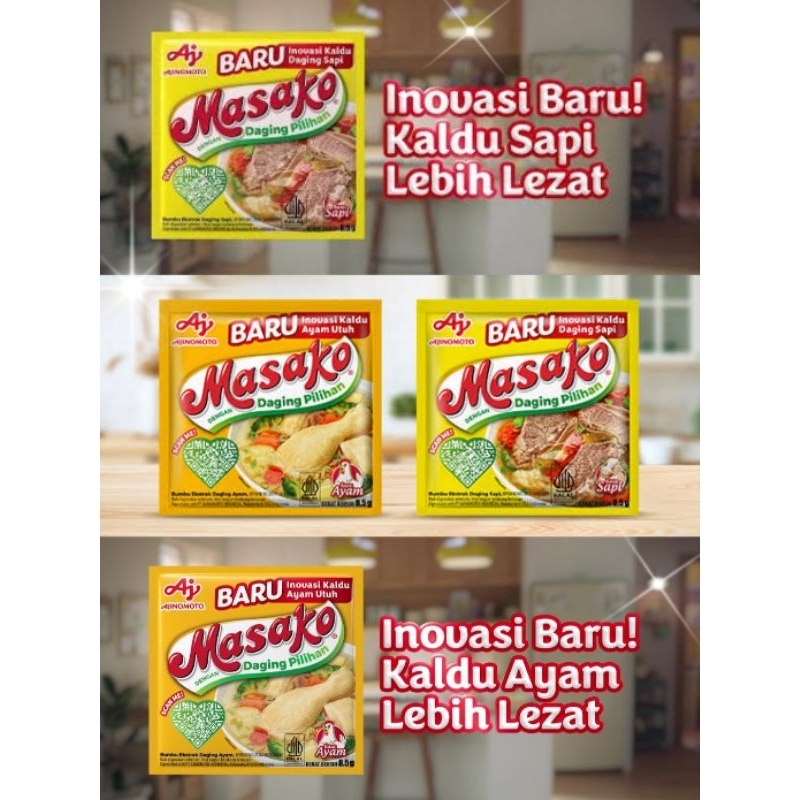 

Masako Kaldu Ayam, Sapi, Jamur Beraneka Kemasan Termurah