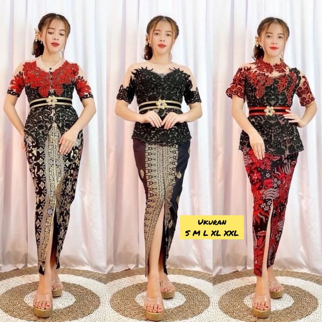 Rok Katun Print Motif Ukir Bawahan Kebaya Kamen Jadi Bali Aneka Rok Panjang Motif Bakung Belah Depan