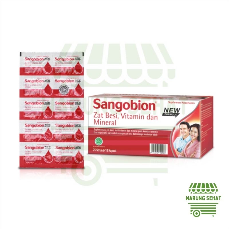 Sangobion Tablet - Zat besi, Multivitamin dan Mineral (10 Tablet)