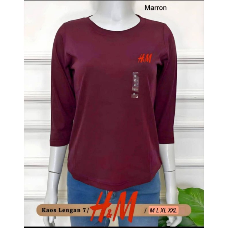 KAOS H&M CEWE 7/8 TERBARU